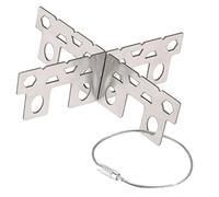UKCOCO Soporte Transversal Estufa De Alcohol Calor Partes Estante Portátil Pararse Accesorios Interrogatorio Intenso Carbón Estufas De Campamento Inoxidable Cocina Pequeño Silver