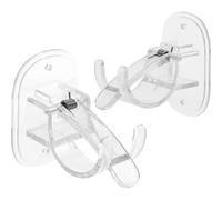 UKCOCO Soportes Adhesivos para Barra de Cortina, Ganchos Resistentes y Fáciles de Instalar en Goma y Abs para Baño u Oficina, Diseño Moderno y Sencillo