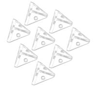 UKCOCO Soportes Angulares de Acrílico Transparente 8 Piezas, Conectores Triangulares de Esquina Tornillos 4x6 para Vitrinas Expositoras, Fijación Estable para Cajas y Paneles Acrílicos