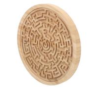 UKCOCO Tablero De De Laberinto De Madera De Mesa Redondo con Movimiento De Juguete De Actividad para Pequeños Fomenta para Educación y Entretenimiento