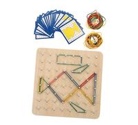 UKCOCO Tablero Gráfico para Placa De Clavos para Matemáticas Primarias Juguete Educativo Geoplano De Madera para Actividades De Aprendizaje Casa Aula