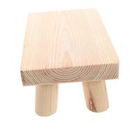 UKCOCO Taburete Infantil De Madera Maciza Portátil 22x15x10 Cm Estable Seguro para Niños Uso En Baño y Cocina Multifunctional Reposapiés Ligero Pequeño para Interiores y Exteriores