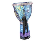 UKCOCO Tambor de Mano Africano Djembe para Ligero sin Afinación con Correa Diseño Azul Estrella para Principiantes y Percusión Musical