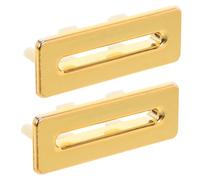 UKCOCO Tapa de Moldura de Desbordamiento para Lavabo 2 Piezas, Anillo Embellecedor de Aleación de Zinc, Color Cobre Dorado, Ajuste Seguro para Fregaderos Pequeños, Accesorios para Baño