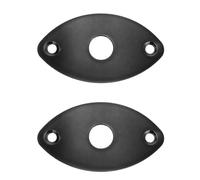 UKCOCO Tapa para Conector de Guitarra Eléctrica, 2 Piezas de Aleación de Zinc Resistente, Color Negro, Cubierta Protectora para Jack de Guitarra, Accesorio para Instrumentos Musicales