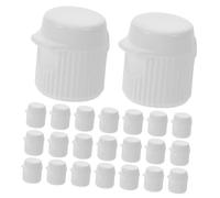 UKCOCO Tapas de Plástico 30 para Pasta de Dientes Diseño de Rosca Color Blanco Fácil de Usar Livianas y Resistentes para Tubos de Viaje