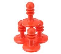 UKCOCO Tapas de Plástico Rojo para Varillas de Toldo de Camping, Protección contra Rayos y Colapsos en Días Lluviosos al Aire Libre, Paquete de 4 Unidades