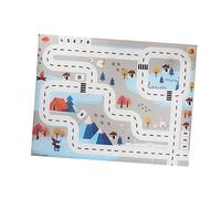 UKCOCO Tapete De Juego Para Ñiño y Niños, Colchoneta Para Gatear De Material Seguro y Duradero, Alfombra De Suelo Diseño Mapa De Tráfico Para Uso Casa y Actividades Educativas, Plegable y Portátil