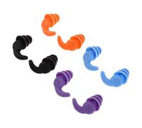 UKCOCO Tapones Oídos para Natación Impermeables de Silicona 60 Mil Estuche Anticaída 4 Pares Multicolor para Adultos Uso en Deportes Acuáticos Baño y Surf