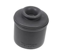 UKCOCO Tarro para Mantequilla y Queso con Tapa Hermética Recipiente de Almacenaje para Cocina Jarro de Porcelana para Conservación Negro