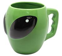 UKCOCO Taza de Cerámica 3d Diseño Alienígena, Taza de Café Multifunción para Hogar y Oficina, Color Blanco, Capacidad Estándar, Adecuado para Café, Té y Bebidas Diarias, Uso Práctico