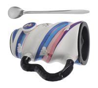 UKCOCO Taza de Cerámica de 500ml con Diseño en Espiral y Tapa, Taza de Unicornio Adultos, Adecuado para Café, Té o Leche en Casa Oficina Varios estilos