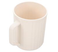 UKCOCO Taza para Cepillo de Dientes Grande de Plástico Resistente Blanca Vaso de Enjuague Bucal Duradero y Anticaídas para Baño y Viaje Reutilizable