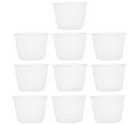 UKCOCO Tazas Medidoras Transparentes de Plástico Pp Capacidad de 80ml 10 Apilables y Elegantes para Olla Arrocera para Cocinar Arroz Diario