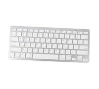 UKCOCO Teclado Inalámbrico Hebreo Ultrafino de Abs, Silencioso para Oficina | Teclado Inalambrico Mecanico, Blanco Compacto, Uso en Computadora, Fácil de Llevar en Bolsa, Teclas Cómodas