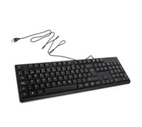 UKCOCO Teclado USB con Cable para Ordenador Portátil y Sobremesa Diseño Práctico con Teclado Fácil Conexión Plug and Play Uso Duradero para Oficina y Casa