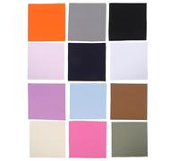 UKCOCO Tela de Lino y Algodón para Bordar 12 Piezas 30x30 Cm Multicolor, Tejido Liso para Costura Manualidades y Bricolaje Creativo, Tela Bordada Colorida Resistente y Fácil de Coser