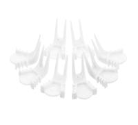 UKCOCO Tenedor para Alimentar Loros 8 Piezas Plástico de Color Claro, Accesorio para Jaula de Pájaros, Porta Bocadillos para Frutas y Verduras, Comedero Interactivo para Loros y Pequeños