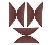 UKCOCO Tiradores Adhesivos para Cajones y Armarios, 6 Manijas Semicirculares Marrón Oscuro de Plástico, Instalación Rápida sin Taladro, Perfectos para Muebles y Cocina Minimalista