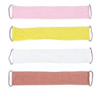 UKCOCO Toalla Exfoliante de Nailon Larga 4 Unidades para Ducha y Sauna, Paño para Lavar la Espalda, Toalla Exfoliante de Piel Tipo Spa, Limpieza Corporal Eficaz y Suave