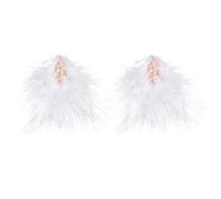 UKCOCO Tocado para Niñas Plumas de Aleación, Pinzas Pelo Antideslizantes y Chic, 2 Piezas para Escenario y Uso Diario