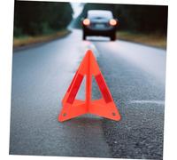 UKCOCO Triángulo de Advertencia Reflectante de Emergencia Triángulo Ligero y Portátil para Carretera Resistente y Fiable Aviso para Conductores Noche o Soporte Tripode Multifuncional