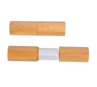 UKCOCO Tubos Vacíos De Bambú Para Labial 2 Piezas 5g Compactos Recargables Portátiles Para Elaboración De Bálsamo Labial Casero Uso Cosmético y Viaje
