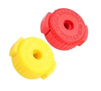 UKCOCO Tuercas de Fijación para Platillos de Batería de Plástico, 2 Piezas en Rojo y Amarillo, Accesorios de Instalación Rápida para Kits de Repuesto, Ideales para Uso en Presentaciones
