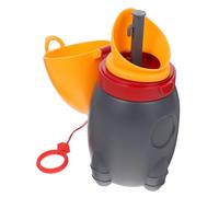 UKCOCO Urinario De Viaje Para Niños Portátil De Plástico Naranja Vibrante, Orinal Para Coche Diseño Ergonómico, Reutilizable y Sellado Antifugas, Viaje y Emergencias Para Bebés