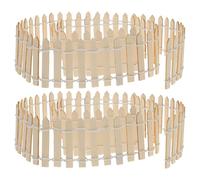 UKCOCO Valla de Jardín Decorativa de Madera 5x90 Cm, Mini Valla para Micropaisajes, Set 2 Piezas para Manualidades y Adornos de Casas de Muñecas, Decoración Navideña y Proyectos DIY