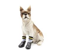 UKCOCO Zapatos De Invierno para Perros Pequeños Botines Impermeables De Goma Antideslizantes Talla Negro para Lluvia y Nieve Protección De Patas para Mascotas