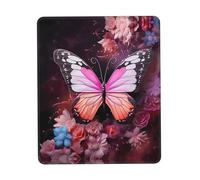 UKCZZLMSQ Alfombrilla de mouse cómoda con estampado de mariposas y flores, alfombrilla de mouse con base de goma antideslizante, para oficina, hogar y laptop, 10 x 12 pulgadas