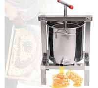 UKDUANWEI Equipo Extractor de Miel de Acero Inoxidable de 15l | Prensa de Cera Manual de Acero Inoxidable para el hogar con Filtro de Acero Inoxidable | Prensador de Miel