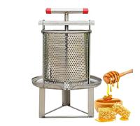 UKDUANWEI Extractor de Miel de Acero Inoxidable 12l Equipo | Prensa y Extractor Manual 2 en 1 con Bolsa de Filtro | ¡Imprescindible para los apicultores!(A)