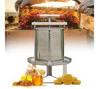 UKDUANWEI Extractor de Miel doméstico de 12 l | Prensa de Cera de Acero Inoxidable | Separador de Miel para Apicultura | Prensa de Miel Manual con Bolsa filtrante | para Apicultura o Uso Comercial(A)