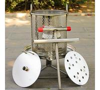 UKDUANWEI Extractor Manual de Miel de 12 litros para Grandes cantidades | Equipo Extractor de Miel de Acero Inoxidable con 3 Bolsas filtrantes | Extractor doméstico para Miel y Cera de Abejas(B)
