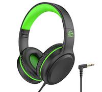 UKELALA Auriculares con Cable Verde para niños portátiles en la Oreja para jóvenes para Viajes Escolares, avión, Ligeros, portátiles compatibles con Pad Computer Laptop para Adultos, Estudiantes,