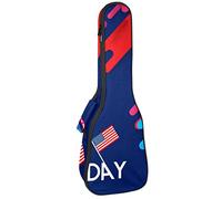 Ukelele Bag 4Th Julio Independence Day Ukelele Case for Soprano Tenor Concert 23 pulgadas 10mm Thick Soft Padded Adjustable Straps Gig Bag