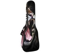 Ukelele Bag Animal Big Cat Tiger Ukulele Case para Soprano Tenor Concierto 23 pulgadas 10MM Grueso suave acolchado correas ajustables Gig Bag