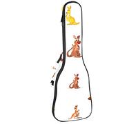 Ukelele Bag Canguro y Baby Ukelele Case para concierto soprano tenor 23 pulgadas 10 mm de grosor suave acolchado correas ajustables bolsa de concierto