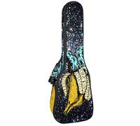 Ukelele Bag Creative Octopus Banana Ukelele Case for Soprano Tenor Concert 23 Inch 10mm Thick Soft Padded Adjustable Straps Gig Bag
