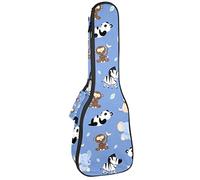 Ukelele Bag Elephant Zebra Panda Lion Monket Baby Ukulele Case para Soprano Tenor Concierto 23 pulgadas 10MM Grueso suave acolchado correas ajustables Gig Bag