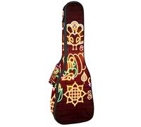 Ukelele Bag Happy Thanksgiving Day Neon Ukelele Case for Soprano Tenor Concert 23 pulgadas 10mm Thick Soft Padded Adjustable Straps Gig Bag