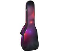 Ukelele Bag Malvado Face Black Pumpkin on Fog Owl Eyes Ukelele Case for Soprano Tenor Concert 23 pulgadas 10mm Thick Soft Padded Adjustable Straps Gig Bag
