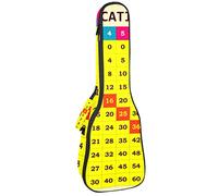 Ukelele Bag Matemáticas Multiplicación Mesa Ukulele Caso para Soprano Tenor Concierto 23 pulgadas 10MM Grueso suave acolchado correas ajustables Gig Bag