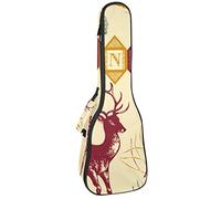 Ukelele Bag Noel Deer and Berries Branches Ukelele Case for Soprano Tenor Concert 23 pulgadas 10 mm de grosor suave acolchado correas ajustables bolsa de concierto