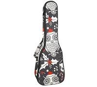 Ukelele Bag Owls in Santa Hats and Boots Ukelele Case for Soprano Tenor Concert 23 Inch 10mm Thick Soft Padded Adjustable Straps Gig Bag