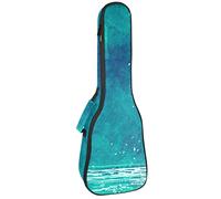 Ukelele Bag Sea and Fighthouse in Storm Night Ukelele Case for Soprano Tenor Concert 23 pulgadas 10mm Thick Soft Padded Adjustable Straps Gig Bag
