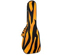Ukelele Bag Tiger Pattern Animal Pattern Ukulele Case para Soprano Tenor Concierto 23 pulgadas 10MM Grueso suave acolchado correas ajustables Gig Bag
