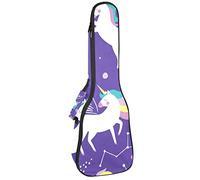 Ukelele Bag Unicorns Stars and Planet Ukelele Case for Soprano Tenor Concert 23 Inch 10mm Thick Soft Padded Adjustable Straps Gig Bag
